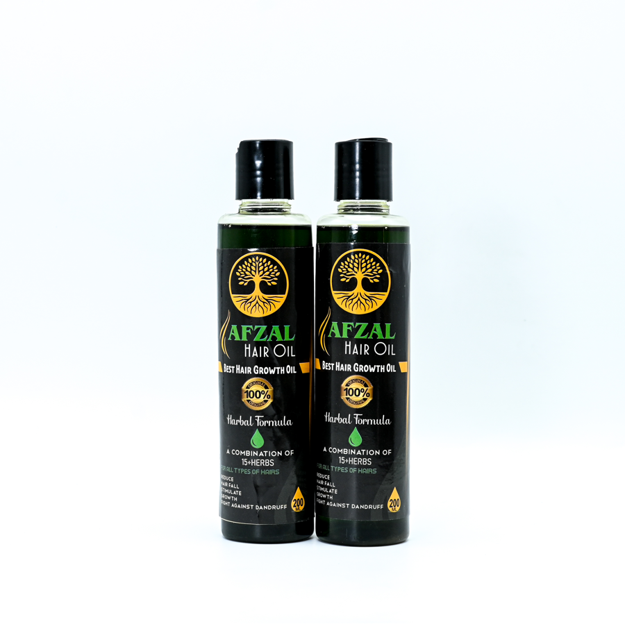 AFZAL HAIR OIL – 100% ORGANIC | 200ML | 15+ POWERFUL HERBS