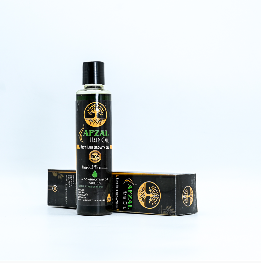 AFZAL HAIR OIL – 100% ORGANIC | 200ML | 15+ POWERFUL HERBS